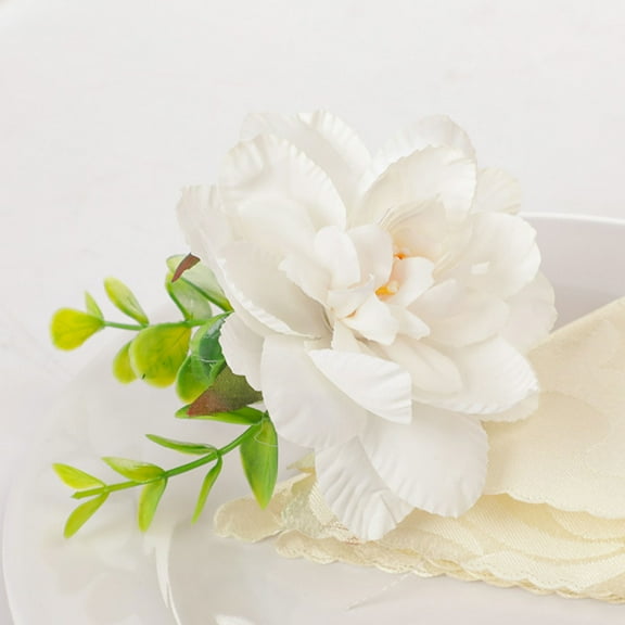 GFHFHITJ Napkin Rings Flowers Napkin Ring Holders Dinner Tables Rings Elegant Ornament Table Setting Decoration for Wedding, Christmas, Thanksgiving, Birthday, HOLIDAYS, Party,-Mother's Day Gifts