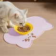 thumbnail image 1 of GFHFHITJ Pet Feeding Mat, Silicone Cat Placemat for Food and Water Bowl Waterproof Quick Dry Water Dispenser Mat for Dog and Cat, Easy Cleaning Pet Mat(Purple), 1 of 6
