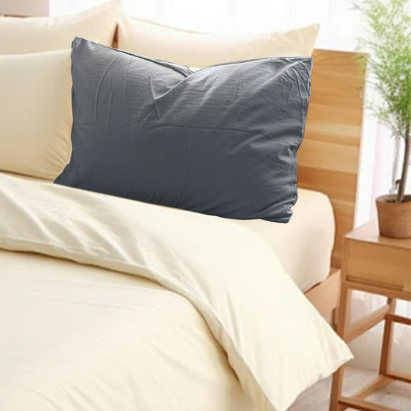 GFHFHITJ Pillow Case without Printing Japanese Style Washed Cotton Pillow Head Cover Bedding Solid Color Clear And Multi-Color Selection Elegant And Not Clear