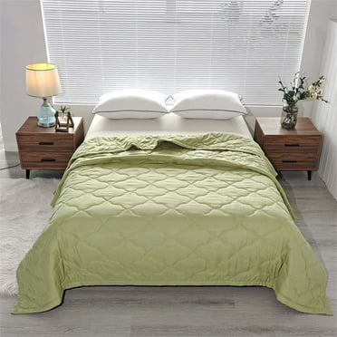 GFHFHITJ Queen Quilt Bedding Set,Skin-Friendly Plain Printed Washed Cotton Summer Quilt Ventilation Quilt