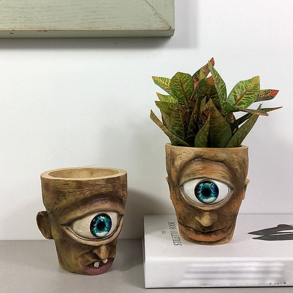GFHFHITJ Realistic Cyclop Flower Vase Western Mythical Figure Decorative Ornaments Home Desktop Flower Pot Unique Design Protection Material