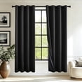thumbnail image 1 of GFHFHITJ Ring Top Blackout Curtains for Living Room, Privacy & Noise Reducing Heat-insulating Black-lined Drapes, 1 of 6