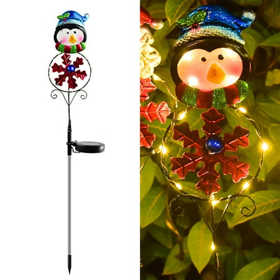 GFHFHITJ Solar Christmas Lights, Multi Modes Solar Lights Waterproofs Ip65 Christmas Decoration Outdoor Solar Xmas Pathway Markers Lights Makers with Stakes for Lawn Patio (C)