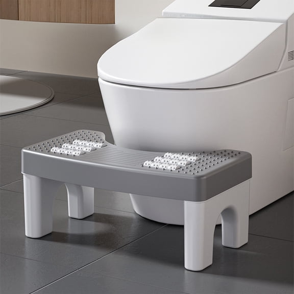 GFHFHITJ Squatty Potty, Portable Plastic Toilet Stool for Bathroom Durable Anti-Slip Poop Stool, Bathroom Potty Step Stool(Gray)
