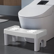 GFHFHITJ Squatty Potty, Portable Plastic Toilet Stool for Bathroom Durable Anti-Slip Poop Stool, Bathroom Potty Step StoolWhite