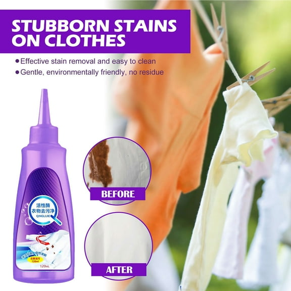 GFHFHITJ Stain Removesr - Stain Removesr for Clothes Laundry Carpets Mattress & Upholstery, Removes Household Stains - Pet Stains, Urine, Odors, Red Wine, Grease, Ink & Coffee! (1 Pack)