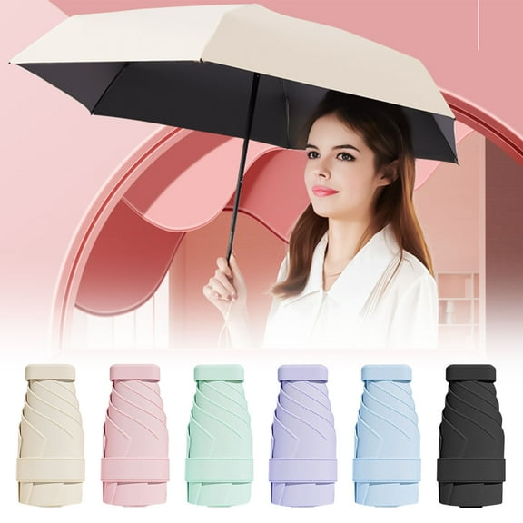 GFHFHITJ Sun Umbrella For Women Small And Portable Sun And Rain Mini Card Pocket Umbrella