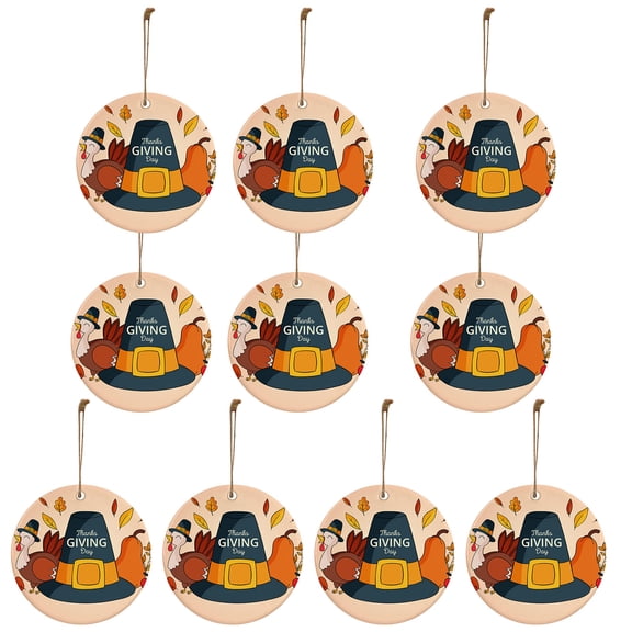 GFHFHITJ Thanksgiving Wooden Hanging Ornaments, Turkey Theme Wood Pendant Tree Hanging Ornaments, Autumn Hanging Ornaments for Fall harvests Thanksgiving Decorations Home Decor Tags