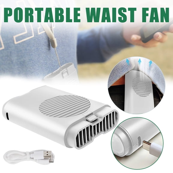 GFHFHITJ Usb Rechargeable M8 Fan Outdoor Emergency Flashlight Portable Waist Fan