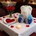 thumbnail image 1 of GFHFHITJ Valentines Day Rose Teddy Bear, 10" Artificial Flowers Teddy Bear with Light Preserved Flower Gifts for Birthday, Anniversary Valentines Day Gifts for Girlfriend, 1 of 6