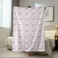 thumbnail image 1 of GFHFHITJ Valentines Day Throw Blanket, Fleece Pink Bowknot Blankt for Couch Soft Warm Blanket for Valentines Day Gifts, 1 of 5
