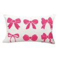 thumbnail image 1 of GFHFHITJ Valentines Throw Pillow Cover, Decorative Pink Bow Accent Pillow Cover for Couch Sofa Velvet Embroidery Cushion Covers for Bedroom Home Decor, 1 of 2