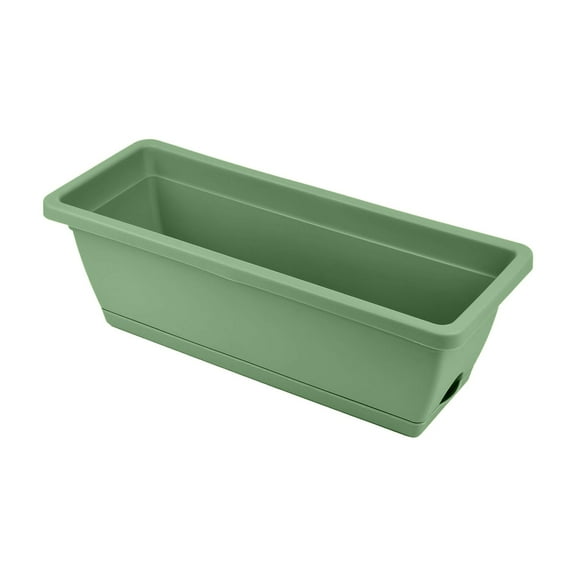 GFHFHITJ Window Box Planter, Plastic Vegetable Flower Plant Pots, Plastic Rectangular Flower Pots with Saucers for Indoor Outdoor Garden, Patio, Home Decor