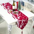 thumbnail image 1 of GFHFHITJ Winter Dining Table Decoration Christmas Table Runner 13 And 71 Inch Reindeer Table Linen with Tassels Christmas for Home Dinner Party Supplies, 1 of 6