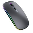 thumbnail image 1 of GFHFHITJ Wireless Mouse for Laptop, Chargeable Portable Silent Wireless Mouse with USB Receiver, Bluetooth Mouse for Laptop, , Book, android, PC（Gray）, 1 of 1