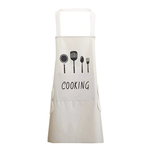 GFHFHITJ Women Kitchen Apron with Hand Wipe Pockets,Big Pocket,Hand-Wiping, Waterproof for Cooking Baking