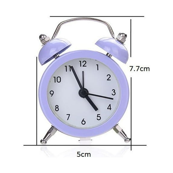 GFHFHITJ alarm clock Twin Bell Silent Alloy Stainless Metal Alarm Clock