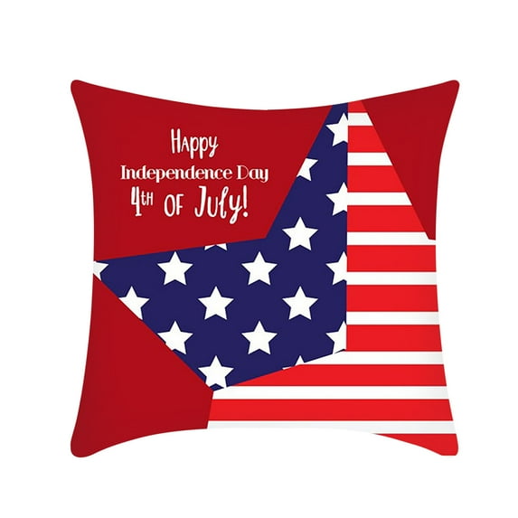 GFHFHTJ 4Th of July Decorations Pillow Covers STARSS AMERICANS Flag Patriotic Throw Pillows Outdoor Decorative Linen Memorial Day Cushion Cover Decor for Sofa Couch Bed