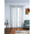 thumbnail image 1 of GFI LINEN CLUBS Set of 2, Reverse Tab Top Window Panels, 100% Cotton Slub Duck Curtain for Door ,Bedroom, Living Room and Kitchen, (50X72 White), 1 of 8
