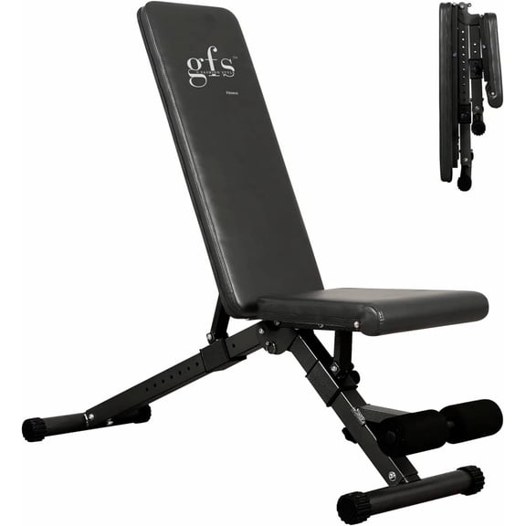 GFS Weight , 880 LBS, Adjustable Workout Press Set Home Gym Strength Training, Removable Foot Catch for incline Flat Decline Sit Up , Full Body Fitness