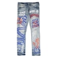 thumbnail image 1 of GFTD LA Los Angeles Men's SED Skinny Fit Painted Snake Distressed Rip Jeans (30, Blue), 1 of 2