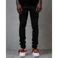 thumbnail image 1 of GFTD LA Los Angeles Men's Skinny Fit Benson Black Denim Jeans (29, Black), 1 of 8