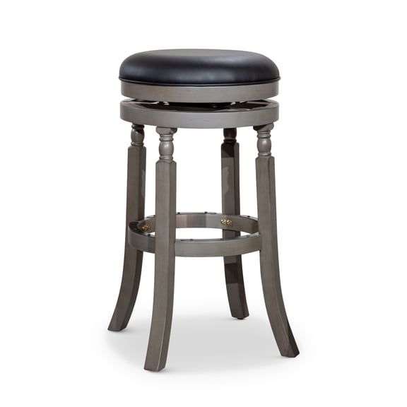 GFVBULM 30”  Stool   Finish  Black Leather Seat