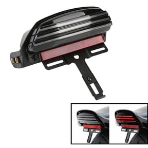 GFYSHIP Motorcycle Smoke Tri-Bar Rear Fender Brake Tail LED Lamp Lighting Bracket Mount for Harley 2008-2015 FXST FXSTB FXSTC FXSTS