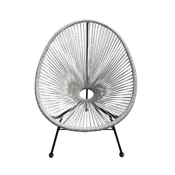 GFurn ACAPULCO-WHITEGREY Acapulco Indoor & Outdoor Chair, White & Grey