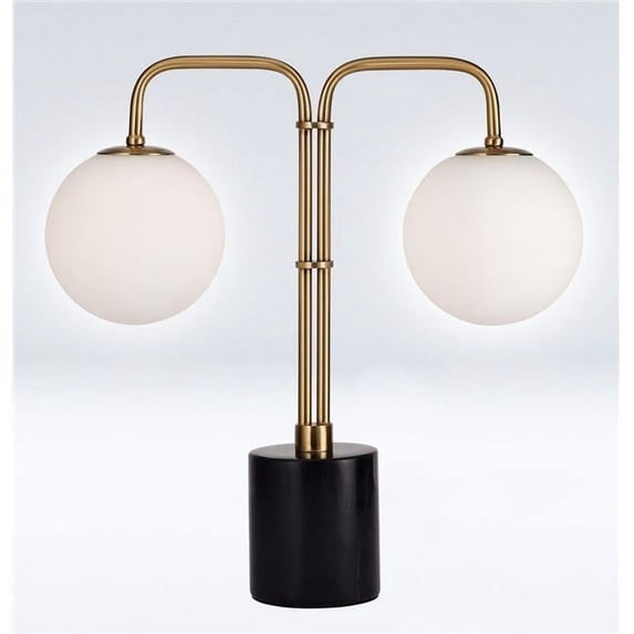 GFurn CL1147-WE Ase Marble Table Lamp - White