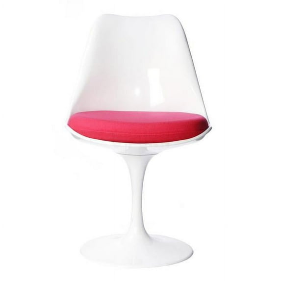 GFurn MAISIE-SIDE-BLACKSEAT-REDFAB Maisie ABS Side Chair, Black & Red