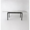 thumbnail image 1 of GFurn ROLAND-CARRARA-180CM Roland Marble Top Dining Table, White, 1 of 8