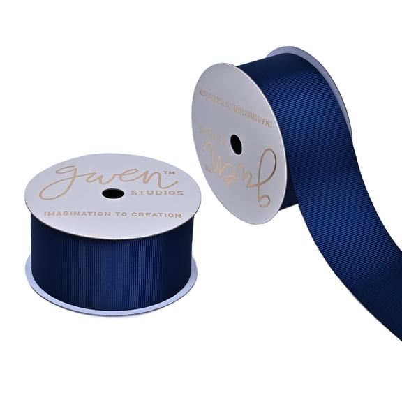 Gwen Studios 1.5" Navy Grosgrain Ribbon, 7 Yards
