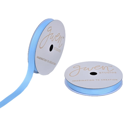 Gwen Studios 3/8" Light Blue Grosgrain Ribbon, 6 Yards