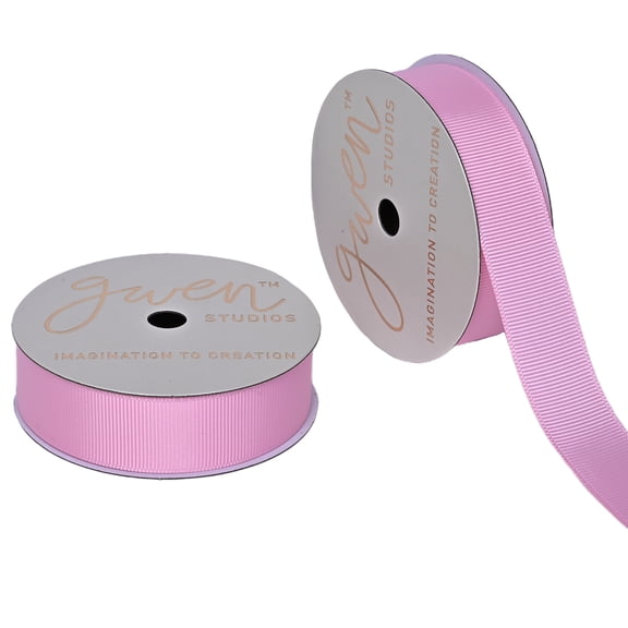 Gwen Studios 7/8" Pink Grosgrain Ribbon, 6 Yards