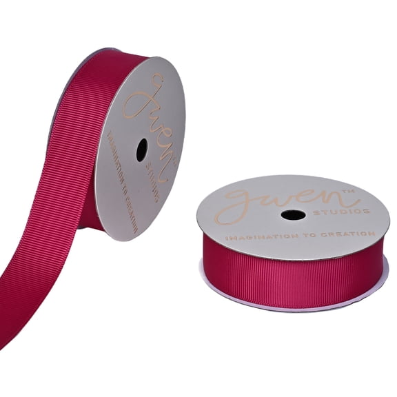 Gwen Studios 7/8" Raspberry Grosgrain Ribbon, 6 Yards