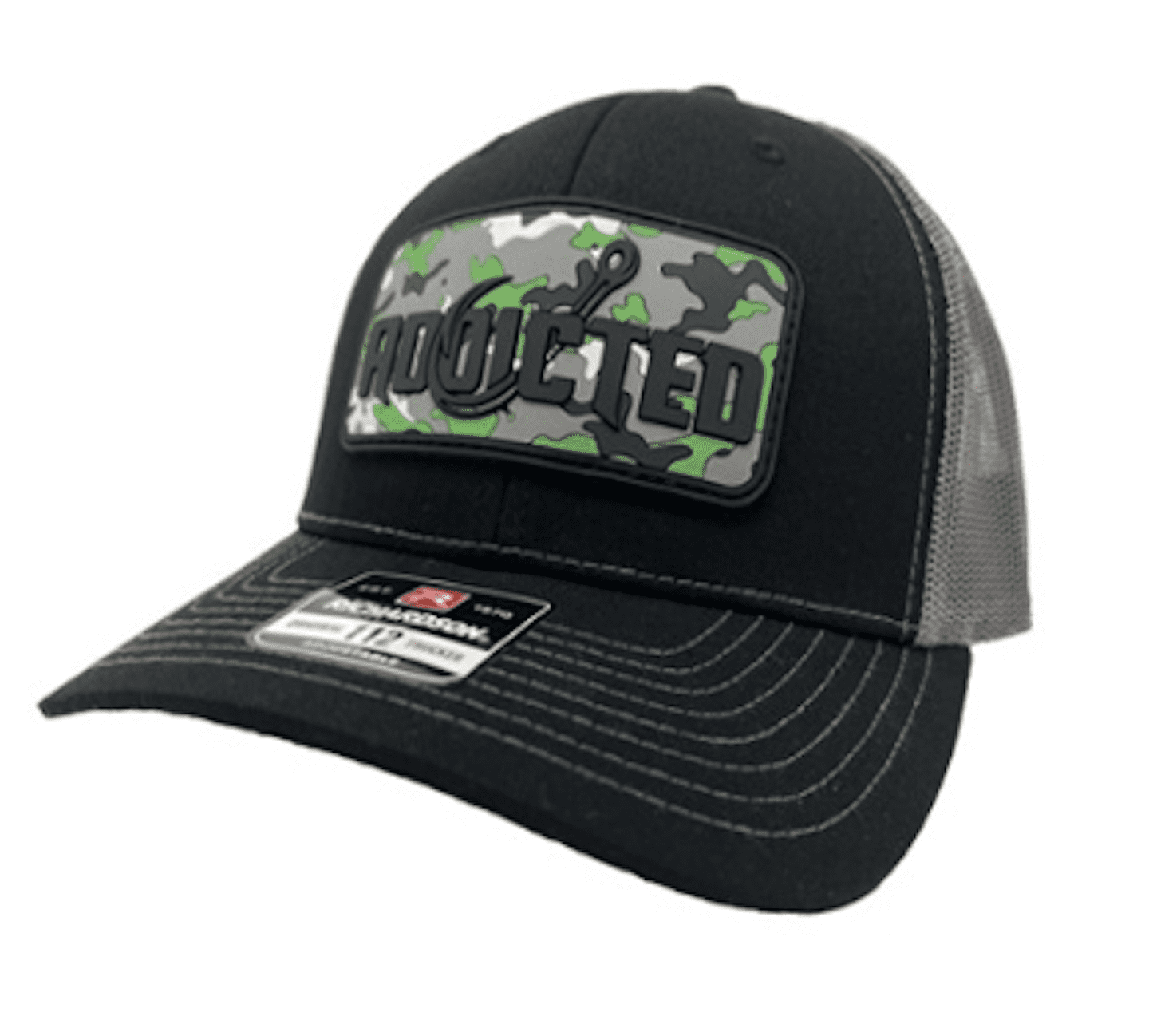 Green Gang Camo Patch Trucker - Black/Charcoal