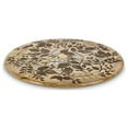 thumbnail image 1 of GG Collection  24.5 x 4.5 x 24 in. Mango Wood with Laser & Metal Inlay Leaf Design Tabletop Lazy Susan - Brown, 1 of 2