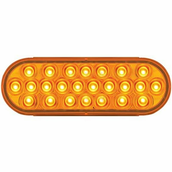 GG Grand General 78231 Oval Pearl Amber 24 LED Light, Clear Lens