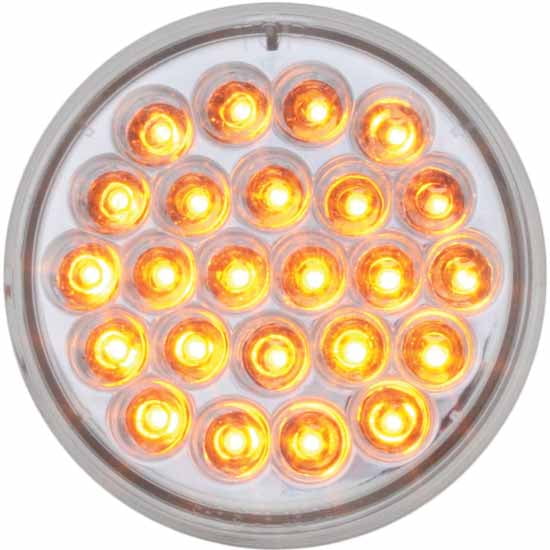 GG Grand General 78271 4 Inches Pearl Amber 24-LED Light, Clear Lens