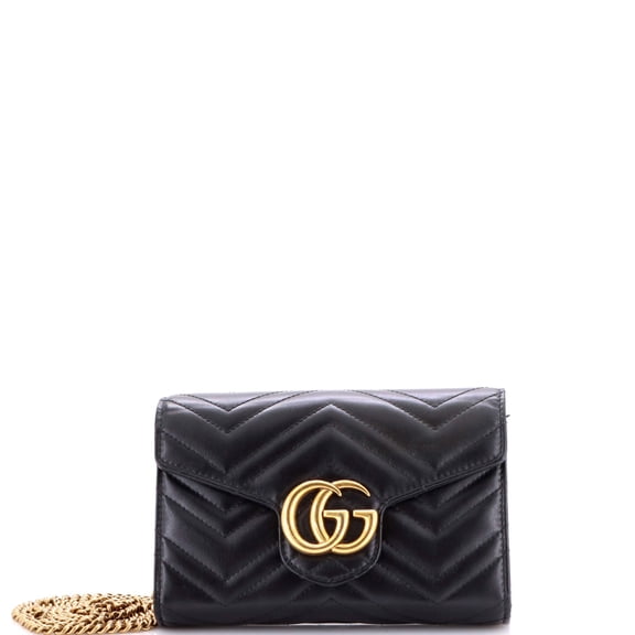 GG Marmont Chain Wallet Matelasse Leather Mini By Rebag