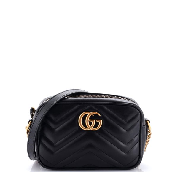Pre-Owned GG Marmont Shoulder Bag Matelasse Leather Mini By Rebag