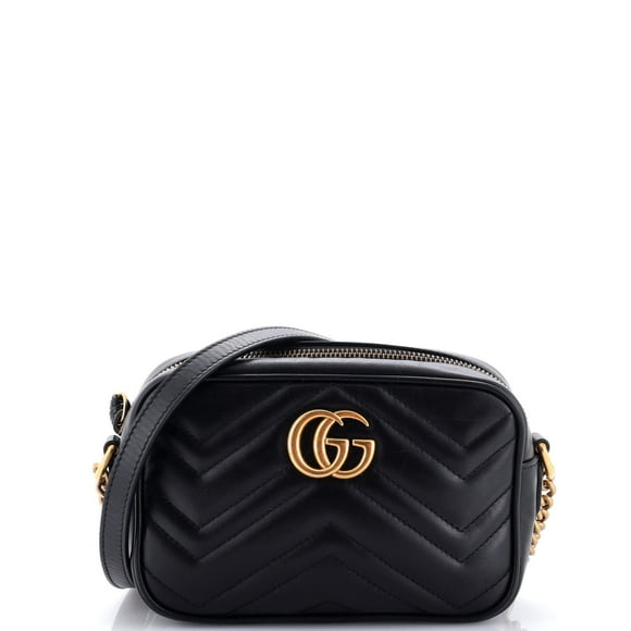 Pre-Owned GG Marmont Shoulder Bag Matelasse Leather Mini By Rebag