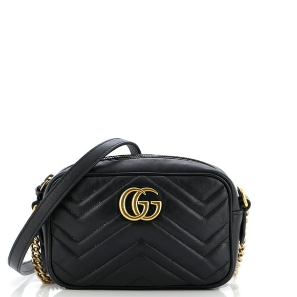 Pre-Owned GG Marmont Shoulder Bag Matelasse Leather Mini By Rebag