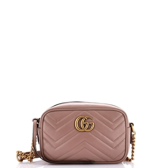 Pre-Owned GG Marmont Shoulder Bag Matelasse Leather Mini By Rebag