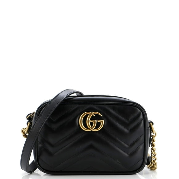Pre-Owned GG Marmont Shoulder Bag Matelasse Leather Mini