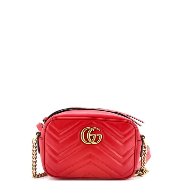 Pre-Owned GG Marmont Shoulder Bag Matelasse Leather Mini by Rebag