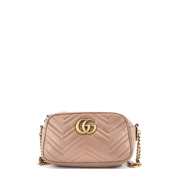 Pre-Owned GG Marmont Shoulder Bag Matelasse Leather Small By Rebag