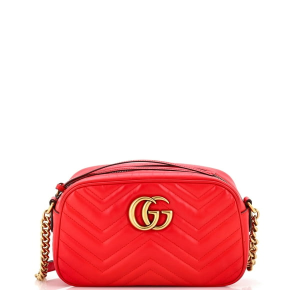 Pre-Owned GG Marmont Shoulder Bag Matelasse Leather Small By Rebag