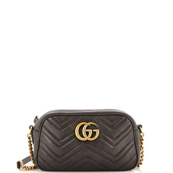 Pre-Owned GG Marmont Shoulder Bag Matelasse Leather Small By Rebag